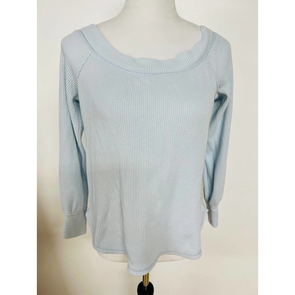 Abercrombie & Fitch Blue Off the Shoulder Shirt